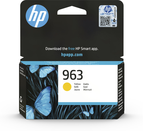 HP 963 Yellow Original Ink Cartridge, Rendement standard, Jaune, Encre à pigments, 10,7 ml, 1 pièce(s), 700 pages