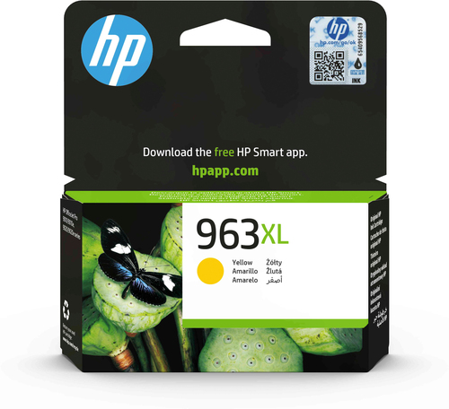 HP 963XL High Yield Yellow Original Ink Cartridge, Rendement élevé (XL), Jaune, Encre à pigments, 22,92 ml, 1 pièce(s), 1600 pages