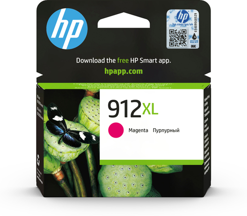 HP 912XL High Yield Magenta Original Ink Cartridge, Rendement élevé (XL), Magenta, Encre à pigments, 10,4 ml, 1 pièce(s), 825 pages