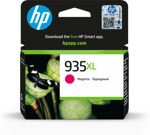 HP 935XL High Yield Magenta Original Ink Cartridge, Rendement élevé (XL), Magenta, Encre à pigments, 1 pièce(s), 825 pages