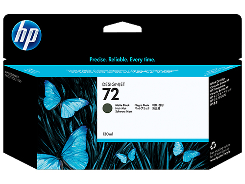 HP 72 130-ml Matte Black DesignJet Ink Cartridge, Rendement élevé (XL), Noir mat, Encre à pigments, Encre à pigments, 130 ml, 1 pièce(s)