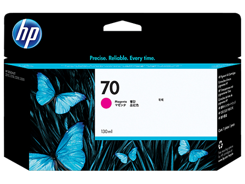 HP 70 130-ml Magenta DesignJet Ink Cartridge, Rendement standard, Magenta, Encre à pigments, 130 ml, 1 pièce(s)