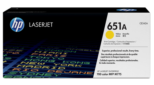 HP 651A toner LaserJet jaune authentique, 16000 pages, Jaune, 1 pièce(s)