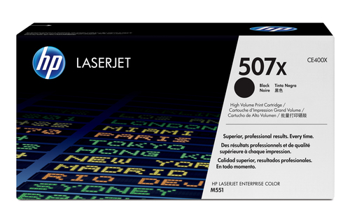 HP 507X toner LaserJet noir grande capacité authentique, 11000 pages, Noir, 1 pièce(s)