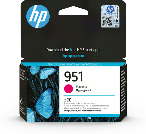 HP 951 Magenta Original Ink Cartridge, Rendement standard, Magenta, Encre à pigments, 8 ml, 1 pièce(s), 700 pages