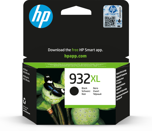 HP 932XL cartouche d'encre noir grande capacité authentique, Rendement élevé (XL), Noir, Encre à pigments, 22,5 ml, 1 pièce(s), 1000 pages