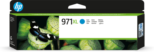 HP 971XL High Yield Cyan Original Ink Cartridge, Rendement élevé (XL), Cyan, Encre à pigments, 86,5 ml, 1 pièce(s), 6600 pages