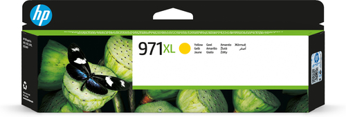 HP 971XL High Yield Yellow Original Ink Cartridge, Rendement élevé (XL), Jaune, Encre à pigments, 83 ml, 1 pièce(s), 6600 pages