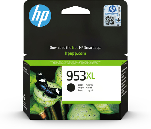 HP 953XL High Yield Black Original Ink Cartridge, Rendement élevé (XL), Noir, Encre à pigments, 42,5 ml, 1 pièce(s), 2000 pages