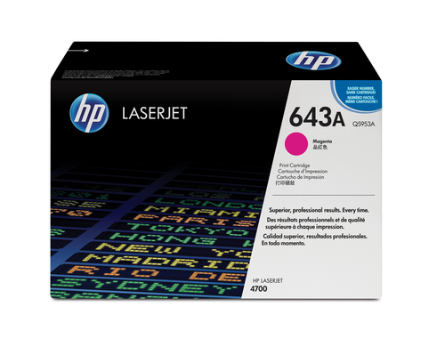 HP 643A toner LaserJet magenta authentique, 10000 pages, Magenta, 1 pièce(s)