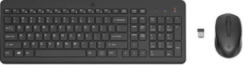 HP Ensemble combiné clavier et souris sans fil 330, Taille réelle (100 %), Sans fil, RF sans fil, Noir, Souris incluse
