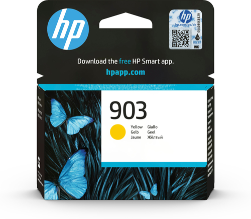 HP 903 Yellow Original Ink Cartridge, Rendement standard, Jaune, Encre à pigments, 1 pièce(s), 315 pages, Paquet unique