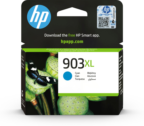 HP 903XL High Yield Cyan Original Ink Cartridge, Rendement élevé (XL), Cyan, Encre à pigments, 8,5 ml, 1 pièce(s), 750 pages
