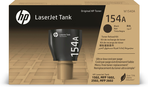 HP 154A Black Original LaserJet Tank Toner Reload Kit, 2500 pages, Noir, 1 pièce(s)