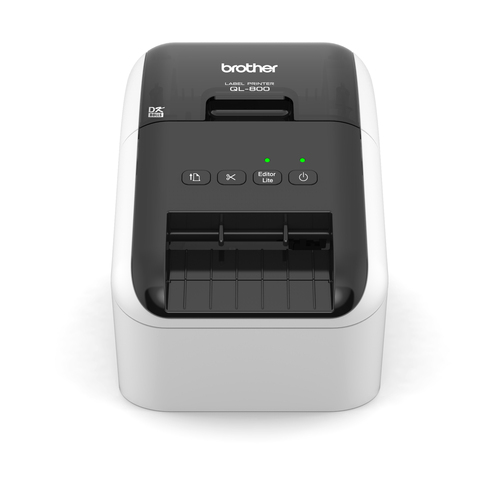 Brother QL-800, DK, Thermique directe, 300 x 600 DPI, 148 mm/sec, Avec fil, Noir, Gris
