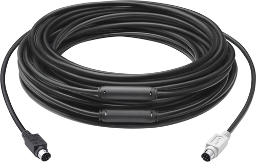 Logitech 939-001490, 15 m, 6-p Mini-DIN, 6-p Mini-DIN, Mâle, Mâle, Noir
