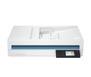 HP ScanJet Enterprise Flow N6600 fnw1, 216 x 356 mm, 1200 x 1200 DPI, Scanner à plat et chargeur automatique, Blanc, 7,11 cm (2.8”), CIS
