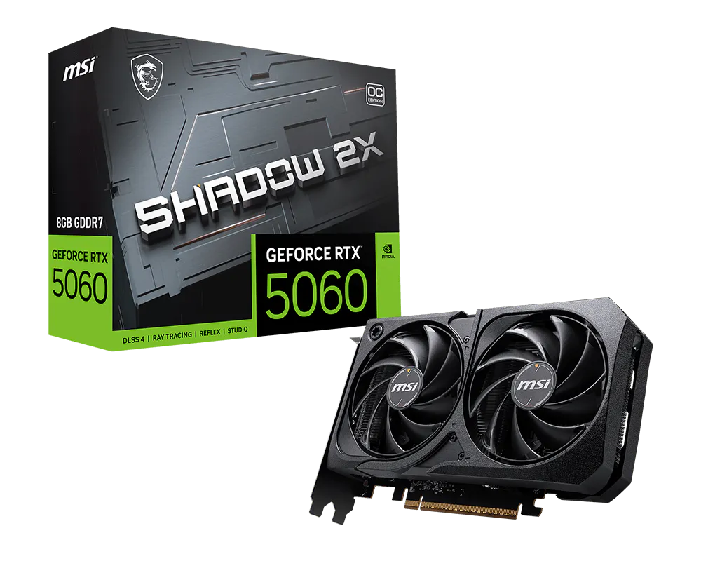 MSI GeForce RTX 5060 Ti 8G SHADOW 2X OC PLUS BULK
