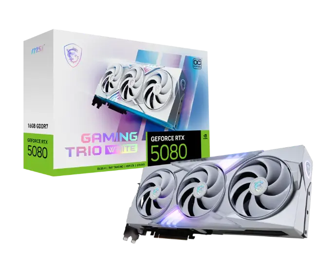 MSI GeForce RTX 5080 16G GAMING TRIO OC Blanc