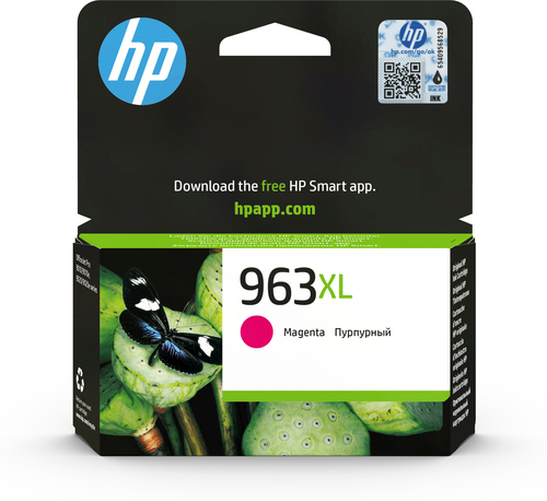[3JA28AE] HP 963XL High Yield Magenta Original Ink Cartridge, Rendement élevé (XL), Magenta, Encre à pigments, 23,25 ml, 1 pièce(s), 1600 pages