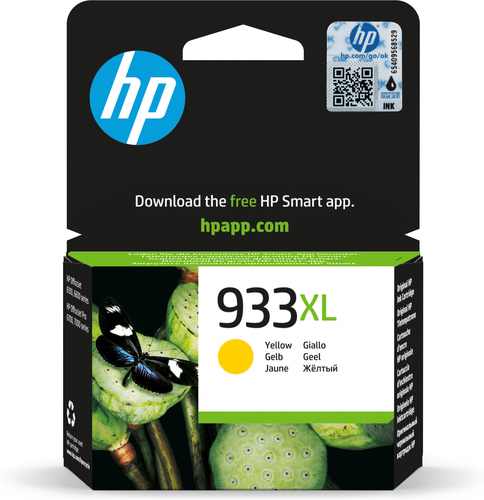 [CN056AE] HP 933XL High Yield Yellow Original Ink Cartridge, Rendement élevé (XL), Jaune, Encre à pigments, 8,5 ml, 1 pièce(s), 825 pages