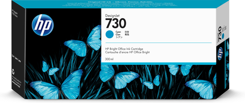 [P2V68A] HP 730 300-ml Cyan DesignJet Ink Cartridge, Rendement élevé (XL), Cyan, Encre à colorant, 300 ml, 1 pièce(s)