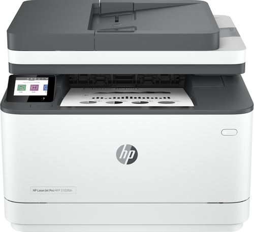[3G631A] HP LaserJet Pro MFP 3103fdn Printer, Laser, Impression mono, 1200 x 1200 DPI, A4, Impression directe, Gris, Blanc