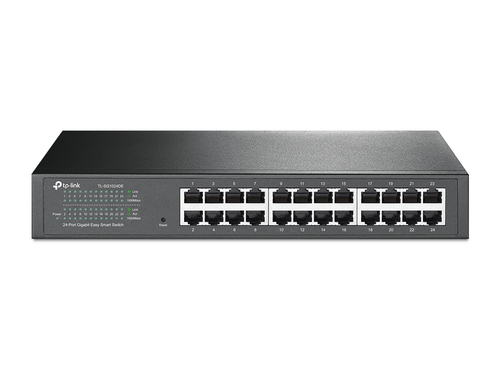 [TL-SG1024DE] TP-Link TL-SG1024DE, Géré, L2, Gigabit Ethernet (10/100/1000), Full duplex, Grille de montage