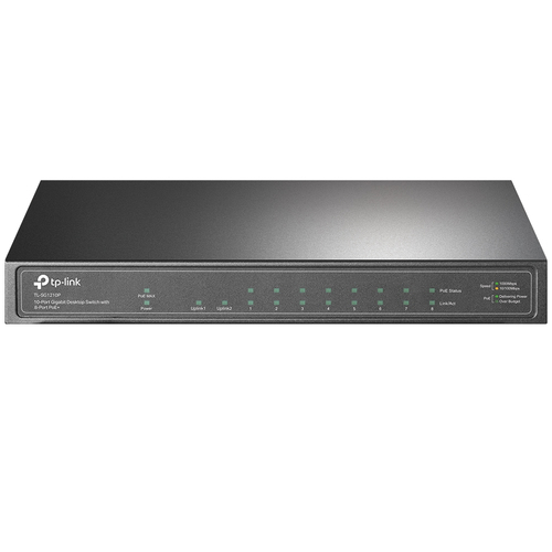 [TL-SG1210P] TP-Link TL-SG1210P, Non-géré, Gigabit Ethernet (10/100/1000), Connexion Ethernet, supportant l'alimentation via ce port (PoE), Montage mural