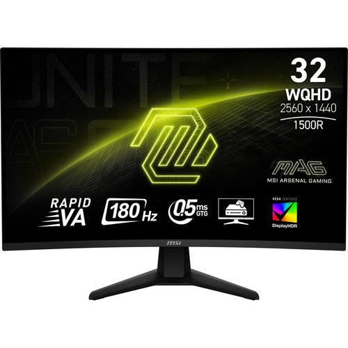 [9S6-3DC91M-001] MSI MAG 32CQ6F, 80 cm (31.5”), Wide Quad HD, 0,5 ms, Noir