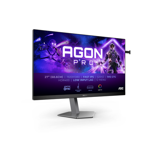 [AG276FK] AOC G2 AG276FK, 68,6 cm (27”), Full HD, LED, 0,5 ms, Noir, Gris